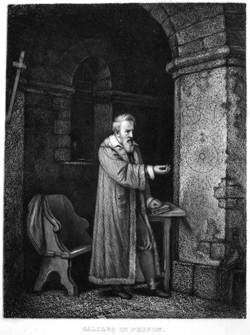 Galileo Galilei (1564-1642). /Nitalian Astronomer And Physicist. Galileo In Prison. Mezzotint Engraving, 19Th Century, After A Painting, C1820, By Jean Antoine Laurent. Poster Print by Granger Collection - Item # VARGRC0005244 Galileo Galilei (1564-1642). /Nitalian Astronomer And Physicist. Galileo In Prison. Mezzotint Engraving, 19Th Century, After A Painting, C1820, By Jean Antoine Laurent. Poster Print by Granger Collection - Item # VARGRC0005244