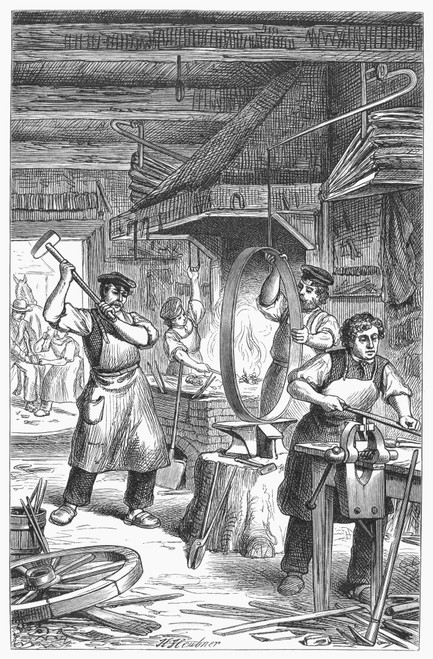 Germany: Blacksmith. /Nline Engraving, 19Th Century. Poster Print by Granger Collection - Item # VARGRC0090843 Germany: Blacksmith. /Nline Engraving, 19Th Century. Poster Print by Granger Collection - Item # VARGRC0090843