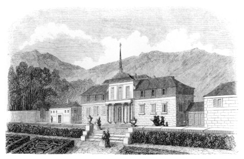 Escorial: Prince'S House. /Nthe House Of The Prince (Casita Del Pr_ncipe), In San Lorenzo De El Escorial. Wood Engraving From 'Historia Descriptiva,' By Antonio Rotondo, C1860. Poster Print by Granger Collection - Item # VARGRC0132027