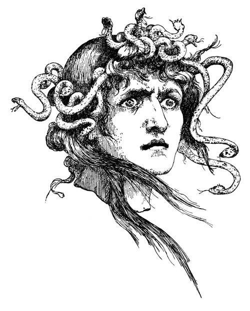 Mythology: Medusa. /Nline Engraving, German, 19Th Century. Poster Print by Granger Collection - Item # VARGRC0018048