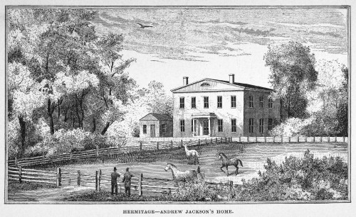 The Hermitage. /Nandrew Jackson'S Home At The Hermitage, Near Nashville, Tennessee. Wood Engraving, 19Th Century. Poster Print by Granger Collection - Item # VARGRC0089835
