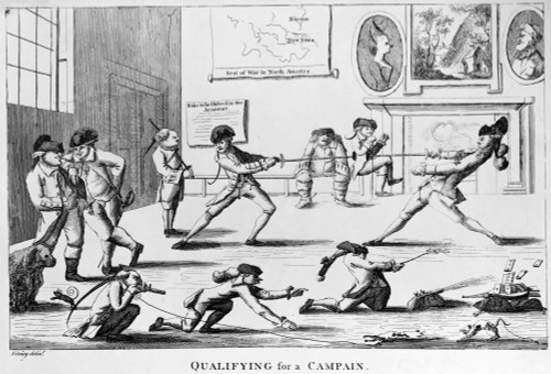 British Officers: Cartoon. /Nenglish Cartoon Satire, 1777, On The Want Of Training Of British Officers To Prepare Them For The American War. Poster Print by Granger Collection - Item # VARGRC0131445 British Officers: Cartoon. /Nenglish Cartoon Satire, 1777, On The Want Of Training Of British Officers To Prepare Them For The American War. Poster Print by Granger Collection - Item # VARGRC0131445