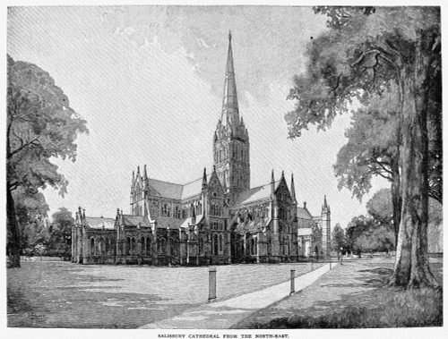 Pennell: Salisbury Cathedral, 1888. Salisbury Cathedral From The Northeast. Engraving After Joseph Pennell, 1888. Poster Print by Granger Collection - Item # VARGRC0077452 Pennell: Salisbury Cathedral, 1888. Salisbury Cathedral From The Northeast. Engraving After Joseph Pennell, 1888. Poster Print by Granger Collection - Item # VARGRC0077452
