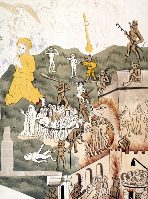 Last Judgment /Nwith The Mouth Of Hell: 16Th Century Fresco From Stratford Guild Chapel, England. Poster Print by Granger Collection - Item # VARGRC0042099