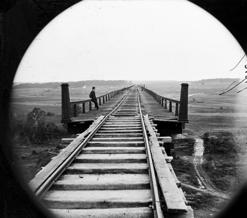 Virginia: High Bridge. /Nhigh Bridge Of The South Side Railroad Across The Appomattox, Farmville, Virginia. Photograph By Timothy O'Sullivan, April 1865. Poster Print by Granger Collection - Item # VARGRC0163356
