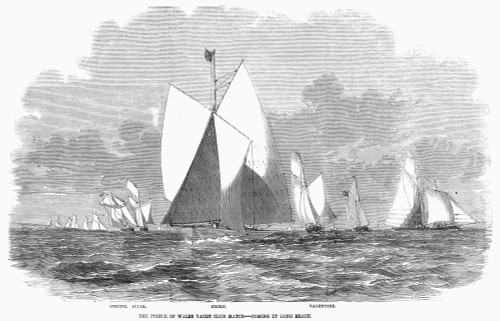 Yacht Race, 1858. /Nthe Prince Of Wales Yacht Club Match. Wood Engraving, English, 1858. Poster Print by Granger Collection - Item # VARGRC0098060