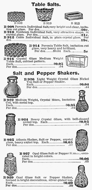 Salt Shakers, 1900. /Nfrom The Montgomery Ward & Co. Mail-Order Catalogue Of 1900. Poster Print by Granger Collection - Item # VARGRC0001616