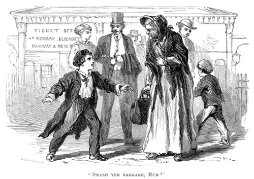 Alger: Ben Luggage Boy. /Nan Illustration From 'Ben The Luggage Boy,' One Of The Enormously Popular 19Th Century Books For Boys Written By Horatio Alger. Poster Print by Granger Collection - Item # VARGRC0056734