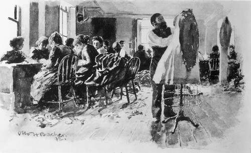 Sweatshop, 1892. /Na Chicago Sweatshop, 1892. Drawing By Otto H. Bacher. Poster Print by Granger Collection - Item # VARGRC0017375