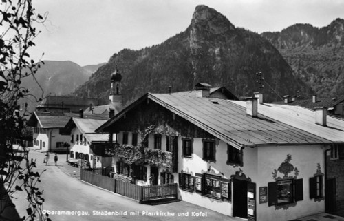 Germany: Oberammergau. /Nsmall Church In Front Of Kofel Mountain In Oberammergau, Germany. Photograph, C1920. Poster Print by Granger Collection - Item # VARGRC0433602