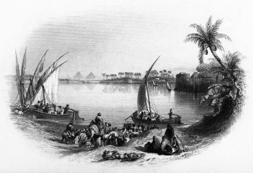 Cairo: Ferry. /Nferry Landing On The Nile River In The Old Cairo Section Of Cairo, Egypt. Line Engraving, English, 1849. Poster Print by Granger Collection - Item # VARGRC0132109