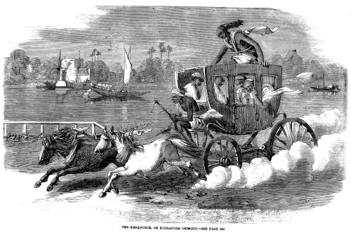 Indian Omnibus, 1859. /Nthe Keranchie, Or Kidrapore Omnibus, On The Outskirts Of Calcutta, India. Wood Engraving, English, 1859. Poster Print by Granger Collection - Item # VARGRC0081878