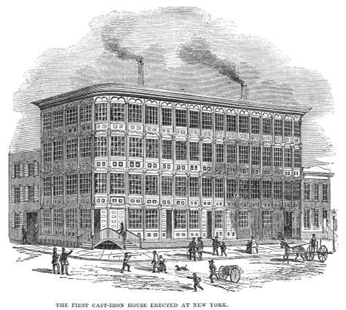 New York: Cast-Iron, 1851. /Njames Bogardus' First Cast-Iron Building At 97 Murray Street, New York City. Wood Engraving, 1851. Poster Print by Granger Collection - Item # VARGRC0058544
