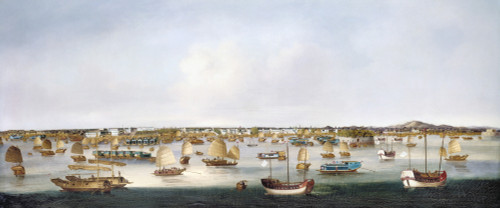 China: Canton, C1845. /Nboats In The Pearl River Off Canton, China. Oil, C1845. Poster Print by Granger Collection - Item # VARGRC0120276