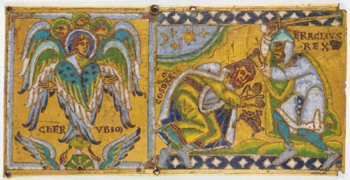 Heraclius (C575-641 A.D.). /Nbyzantine Emperor, 610-641 A.D. Heraclius Killing The Persian Emperor, Khosrau Ii. Enamel Champleve, 13Th Century. Poster Print by Granger Collection - Item # VARGRC0110122