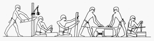 Egyptian Carpenters. /Ndrawing After A Tomb Painting, C2500 B.C. Poster Print by Granger Collection - Item # VARGRC0094703