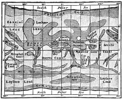 Richard Proctor Mars Map, 1860s Poster Print by Science Source - Item # VARSCIBY5886