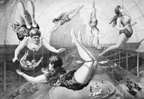 Trapeze Artists, 1890. /Namerican Lithograph Poster, 1890. Poster Print by Granger Collection - Item # VARGRC0003812