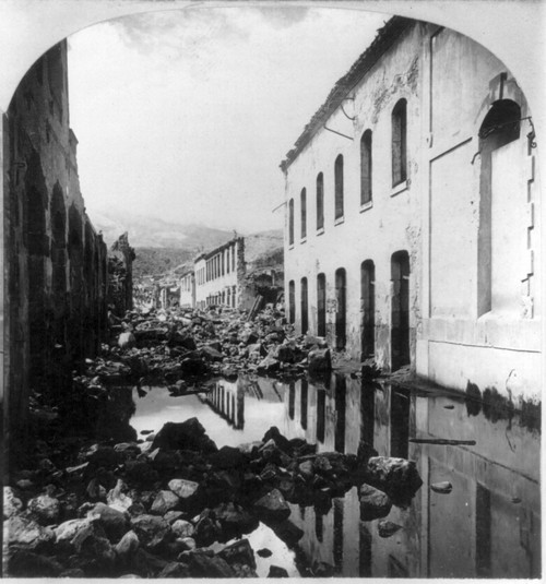 Martinique: Ruins. /Naftermath Of The Eruption Of Mt. Pel_E, A Volcano In St. Pierre, Martinique, French West Indies, In 1902. Stereograph, C1903. Poster Print by Granger Collection - Item # VARGRC0111665