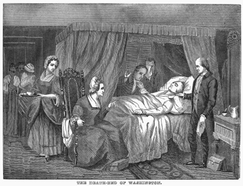 Death Of Washington, 1799. /Nthe Death Of George Washington On 14 December 1799. Engraving, 19Th Century. Poster Print by Granger Collection - Item # VARGRC0089632