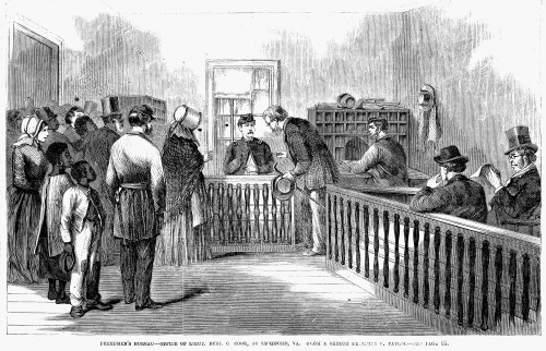 Freedmen'S Bureau, 1866. /Nfreedmen'S Bureau, The Office Of Lieutenant Benjamin Cook, At Richmond, Virginia. Wood Engraving From An American Newspaper Of 1866. Poster Print by Granger Collection - Item # VARGRC0006597