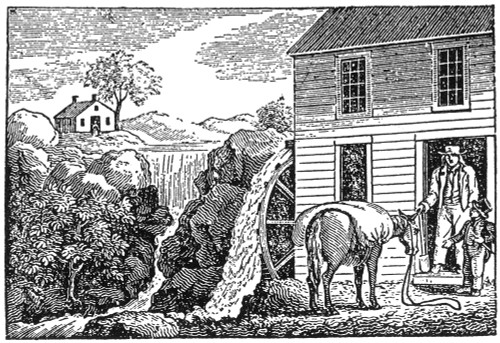 Farming: Millhouse. /Na Water-Mill On A 19Th Century Farm. Wood Engraving, American, 19Th Century. Poster Print by Granger Collection - Item # VARGRC0067369