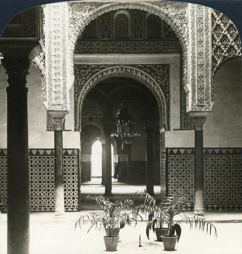 Spain: Seville, C1908. /N'Interior Of The Alcazar - Former Palace Of The Moorish Kings, Seville, Spain.' Stereograph, C1908. Poster Print by Granger Collection - Item # VARGRC0323725