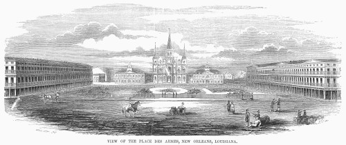 New Orleans, 1853. /Nview Of The Place Des Armes, New Orleans, Louisiana. Wood Engraving, 1853. Poster Print by Granger Collection - Item # VARGRC0092095