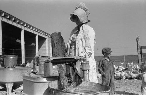 Washing Clothes, 1939. /Nfarmer'S Wife Washing Clothes On A Farm At El Indio, Texas. Photograph By Russell Lee, March 1939. Poster Print by Granger Collection - Item # VARGRC0121774