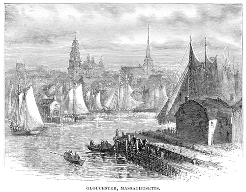 Harbor: Gloucester. /Ngloucester, Massachusetts, As It Appeared In The Late-18Th Century. Wood Engraving. Poster Print by Granger Collection - Item # VARGRC0015686