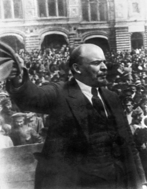 Vladimir Lenin (1870-1924). /Nvladimir Ilich Ulyanov, Known As Lenin. Russian Communist Leader. Lenin Addressing A Crowd In Red Square In Moscow, C1920. Poster Print by Granger Collection - Item # VARGRC0107043
