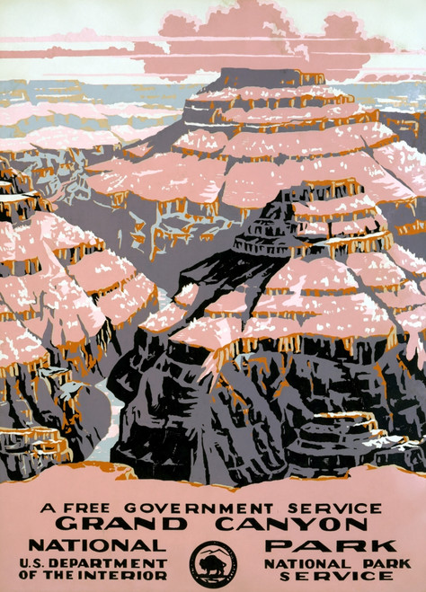 Grand Canyon Poster, C1938. /Nnational Parks Service Poster, C1938, Promoting Grand Canyon National Park In Arizona. Poster Print by Granger Collection - Item # VARGRC0128432
