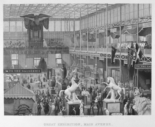 Crystal Palace, 1851. /Nlooking East Along The Main Avenue Within The Crystal Palace For The Grand International Exhibition Of 1851 In Hyde Park, London. Contemporary English Engraving. Poster Print by Granger Collection - Item # VARGRC0093572