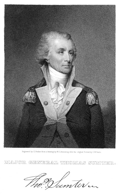 Thomas Sumter (1734-1832). /Namerican Revolutionary Officer. Steel Engraving, 19Th Century. Poster Print by Granger Collection - Item # VARGRC0074168 Thomas Sumter (1734-1832). /Namerican Revolutionary Officer. Steel Engraving, 19Th Century. Poster Print by Granger Collection - Item # VARGRC0074168