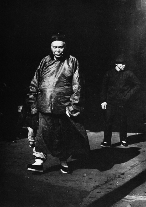 Chinese Immigrants. /Na Chinese Tong Official Followed Closely By His Bodyguard In San Francisco'S Chinatown. Photographed By Arnold Genthe, C1900. Poster Print by Granger Collection - Item # VARGRC0085561