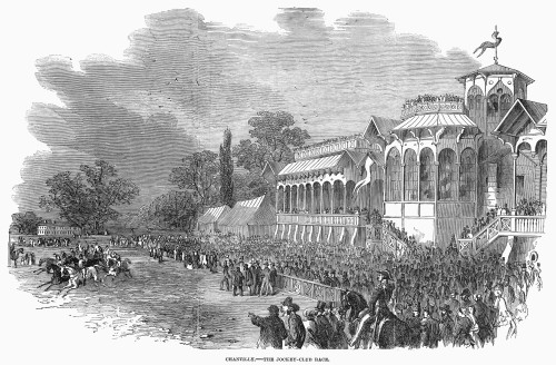 Chantilly Racecourse, 1853. /Nthe Jockey Club Race At Chantilly Racecourse At Chantilly, Oise, France. Wood Engraving, 1853. Poster Print by Granger Collection - Item # VARGRC0097812 Chantilly Racecourse, 1853. /Nthe Jockey Club Race At Chantilly Racecourse At Chantilly, Oise, France. Wood Engraving, 1853. Poster Print by Granger Collection - Item # VARGRC0097812