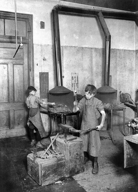 New York: Blacksmith Class. /Ntwo Boys Working In A Blacksmith Class At The Children'S Aid School, New York City. Photograph, 22 May 1911. Poster Print by Granger Collection - Item # VARGRC0120047 New York: Blacksmith Class. /Ntwo Boys Working In A Blacksmith Class At The Children'S Aid School, New York City. Photograph, 22 May 1911. Poster Print by Granger Collection - Item # VARGRC0120047