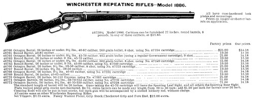 Winchester Rifle Ad, 1895. /Nengraved Advertisement For Winchester Repeating Rifles From The Montgomery Ward & Company Mail-Order Catalogue Of 1895. Poster Print by Granger Collection - Item # VARGRC0031352