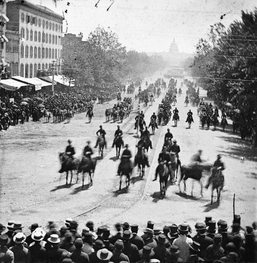 Civil War: Union Army. /Nparade Of Union Troops Down Pennsylvania Avenue In Washington, D.C., May 1865. Photograph By Mathew Brady. Poster Print by Granger Collection - Item # VARGRC0163472