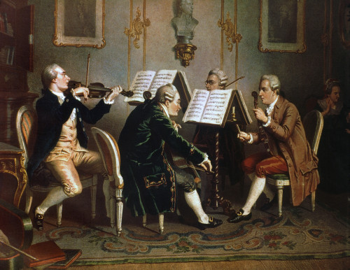 String Quartet. /Nan 18Th Century Austrian String Quartet. Lithograph, 19Th Century. Poster Print by Granger Collection - Item # VARGRC0023256
