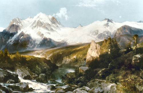Moran: Teton Range, 1897. /Noil On Canvas, 1897, By Thomas Moran. Poster Print by Granger Collection - Item # VARGRC0026507