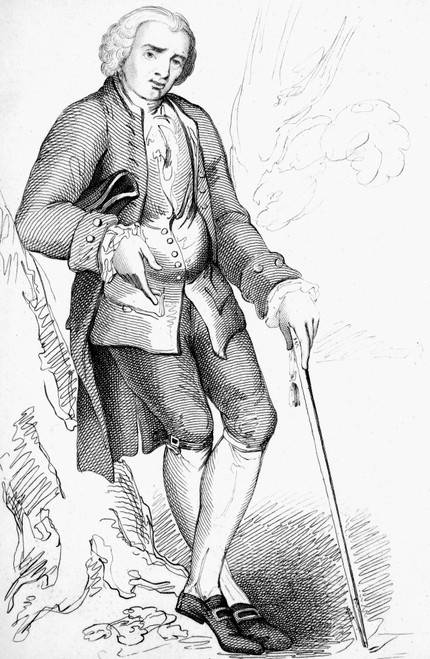 Jean Jacques Rousseau /N(1712-1778). French Philosopher. Etching, English, C1800. Poster Print by Granger Collection