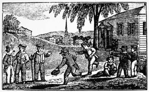 Schoolboys, 1831. /Nschoolboys Outside A School House In Connecticut. Wood Engraving, 1831. Poster Print by Granger Collection - Item # VARGRC0130169