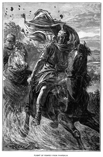 Pompey The Great /N(106-48 B.C.). Roman General And Statesman. Pompey'S Defeat At Pharsalus In 48 Bc: Wood Engraving, 19Th Century. Poster Print by Granger Collection - Item # VARGRC0054522
