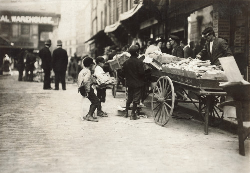 Boston: Thieves, 1909. /Ntwo Boys Stealing From A Pushcart Vendor, Boston, Massachusetts. Photographed By Lewis Hine, October 1909. Poster Print by Granger Collection - Item # VARGRC0107447 Boston: Thieves, 1909. /Ntwo Boys Stealing From A Pushcart Vendor, Boston, Massachusetts. Photographed By Lewis Hine, October 1909. Poster Print by Granger Collection - Item # VARGRC0107447