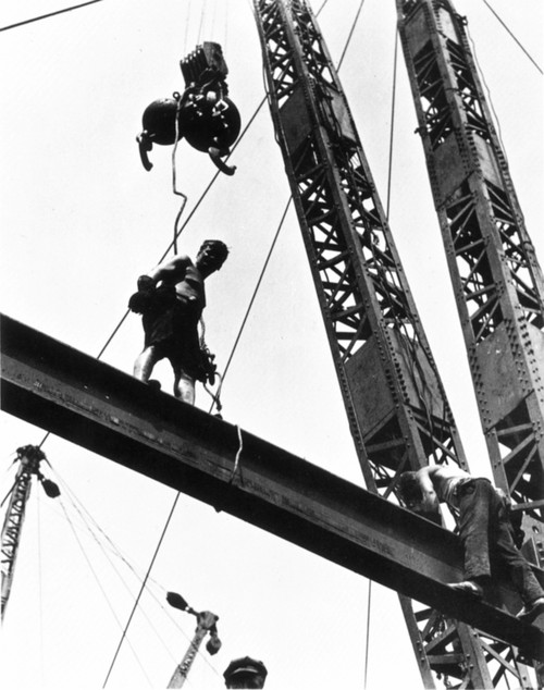 Empire State Building, 1930. /Nsteel Workers On Girders At Empire State Building, New York City. Photographed By Lewis Hine, 1930. Poster Print by Granger Collection - Item # VARGRC0071044