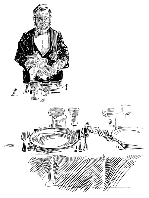 Gibson: Butler, 1900. /Ncharles Dana Gibson (1867-1944). American Illustrator. Pen And Ink Drawing, 1900. Poster Print by Granger Collection - Item # VARGRC0069084