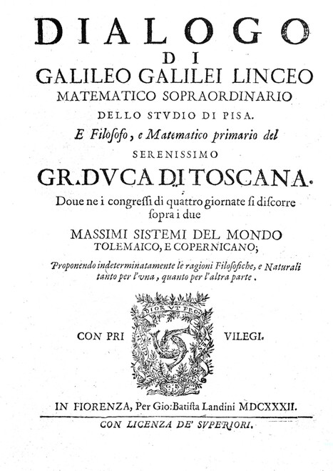 Frontispiece from Galileo's "Dialogue," 1632 Poster Print by Science Source - Item # VARSCIJA0046