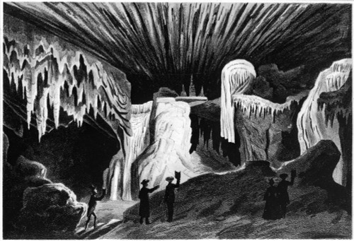 Virginia: Cave, 1856. /Nsighseers Visiting Weyers Cave In The Blue Ridge Mountains Of Virginia. Lithograph, American, 1856. Poster Print by Granger Collection - Item # VARGRC0131934
