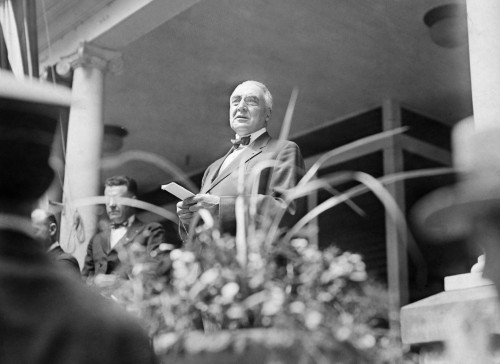 Warren G. Harding, C1921. /N29Th President Of The United States. Harding Campaigning For The Presidency From The Front Porch Of His Home At Marion, Ohio, In 1920. Poster Print by Granger Collection - Item # VARGRC0014915